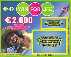 Win for Life ticket to win €2,000